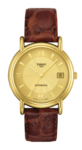 Tissot Carson Automatic 35.5 Yellow Gold / Champagne / Strap