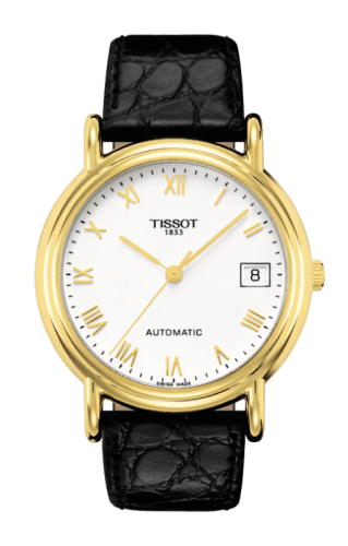 Tissot Carson Automatic 35.5 Yellow Gold / White / Strap