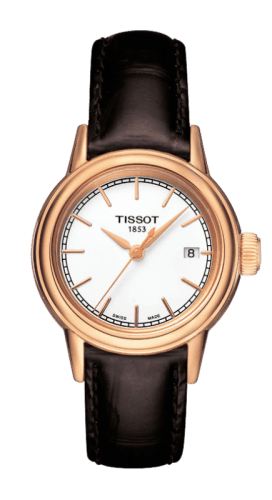 Tissot Carson Quartz 29.7 Rose Gold PVD / White / Strap