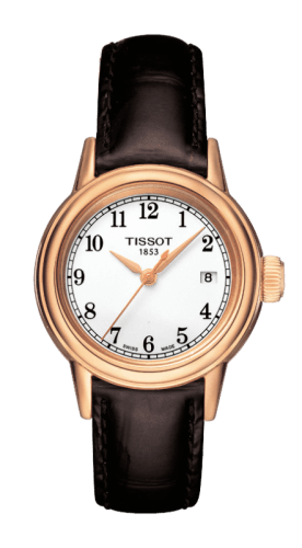 Tissot Carson Quartz 29.7 Rose Gold PVD / White / Strap