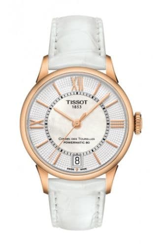 Tissot Chemin des Tourelles Powermatic 32 Rose Gold PVD / MOP / Strap