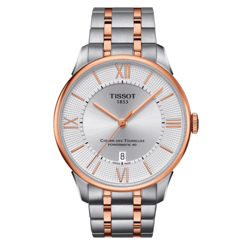 Tissot Chemin Des Tourelles Powermatic 80 42 Stainless Steel - Rose Gold / Silver