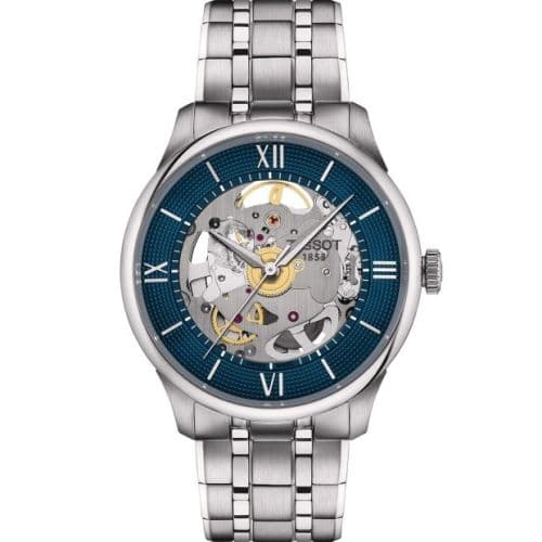 Tissot Chemin Des Tourelles Squelette Stainless Steel / Blue / Bracelet