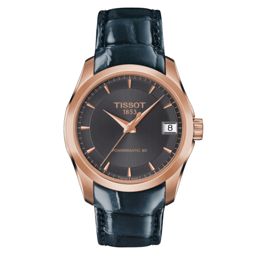 Tissot Couturier Powermatic 80 32 Rose Gold PVD / Grey / Strap