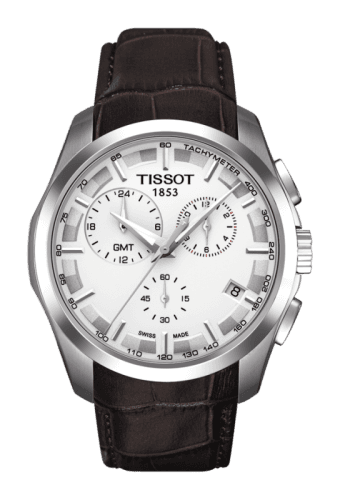 Tissot Couturier Quartz Chronograph GMT Silver / Strap