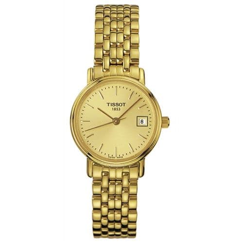 Tissot Desire Quartz 24 Yellow Gold PVD / Champagne / Bracelet