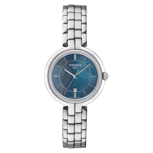 Tissot Flamingo Stainless Steel / Black MOP / Bracelet