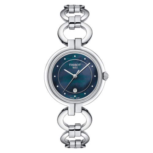Tissot Flamingo Stainless Steel / Black MOP / Bracelet