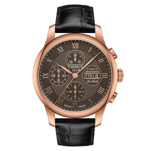 Tissot Le Locle 42.3 Valjoux Chronograph Rose Gold PVD / Bronze