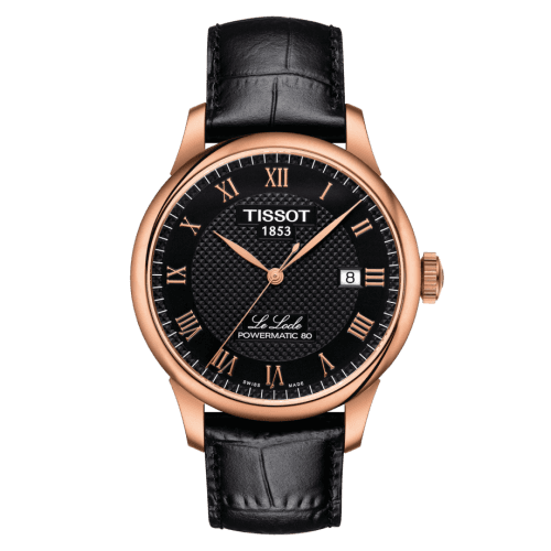 Tissot Le Locle Powermatic 80 39.3 Rose Gold / Black / Strap