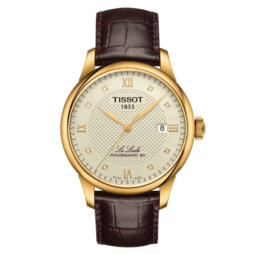 Tissot Le Locle Powermatic 80 39.3 Yellow Gold PVD / Ivory / Strap