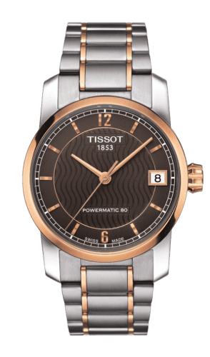 Tissot Powermatic 80 Lady Titanium / PVD Gold / Brown