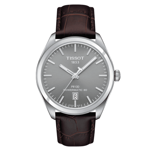 Tissot PR 100 Powermatic 80 39 Stainless Steel / Grey / Strap