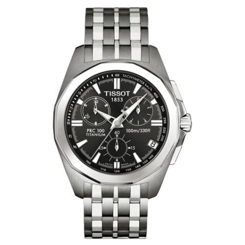 Tissot PRC 100 Chronograph Quartz 41.3 Titanium / Black / Bracelet