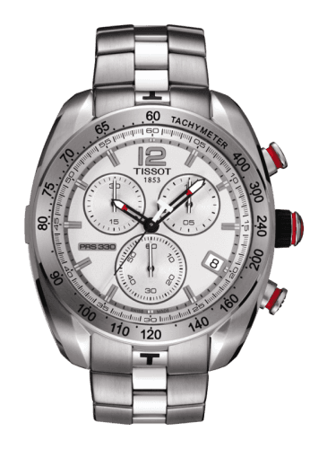 Tissot PRS 330 Quartz Chronograph 44 Stainless Steel / Silver / Bracelet
