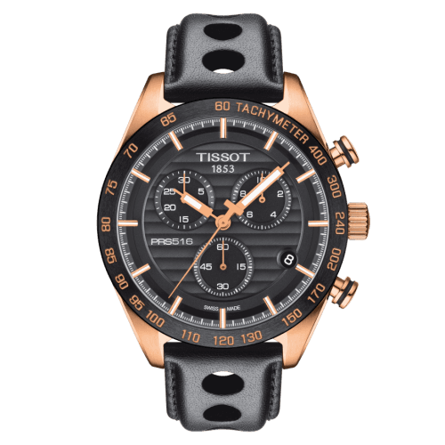 Tissot PRS 516 Chronograph Quartz Rose Gold / Black / Strap