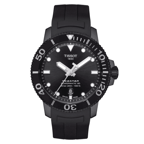 Tissot Seastar 1000 Powermatic 80 43 PVD / Black / Rubber