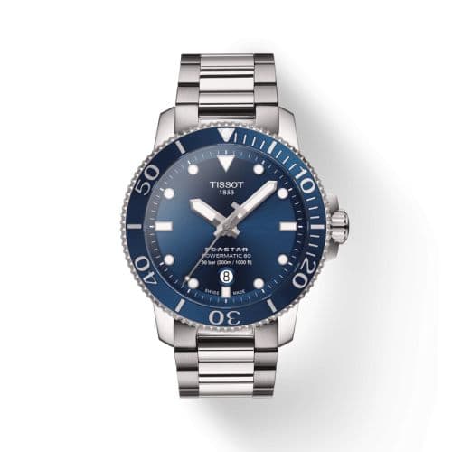 Tissot Seastar 1000 Powermatic 80 43 Stainless Steel / Blue