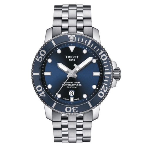 Tissot Seastar 1000 Powermatic 80 Silicium 43 Stainless Steel / Blue / Bracelet