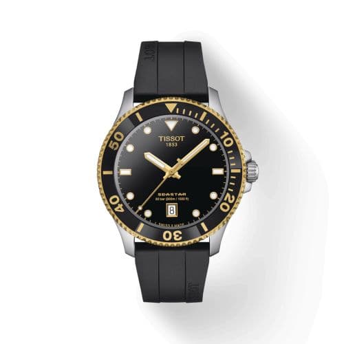 Tissot Seastar 1000 Quartz 40 Stainless Steel - Yellow Gold / Black / Rubber