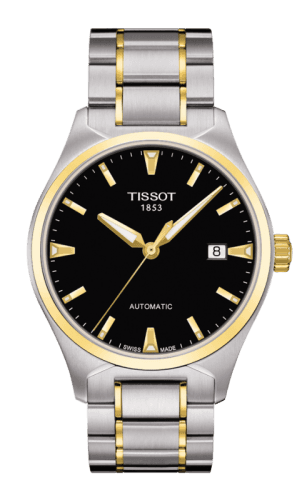 Tissot T-Tempo Automatic Stainless Steel / Yellow Gold PVD / Ivory / Bracelet