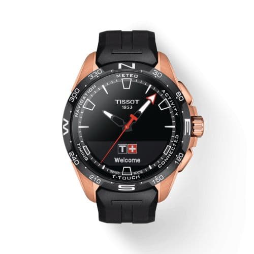 Tissot T-Touch Connect Solar Rose Gold - Ceramic / Black / Rubber