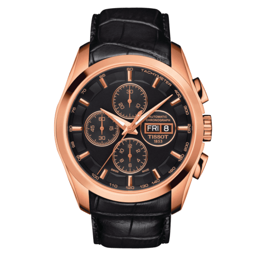 Tissot Tissot Couturier Automatic Chronograph 43 Rose Gold PVD / Black
