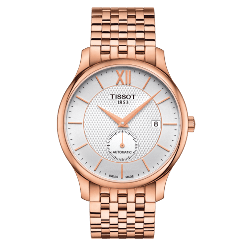 Tissot Tradition Automatic Small Second Rose Gold PVD / Silver / Bracelet