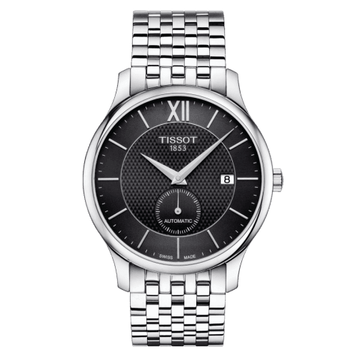 Tissot Tradition Automatic Small Second Stainless Steel / Black / Bracelet