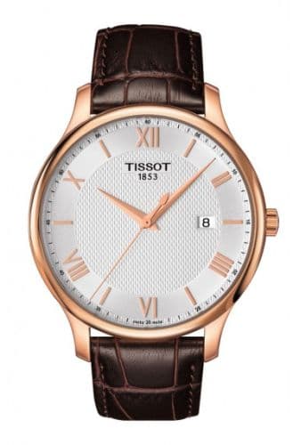 Tissot Tradition Quartz 42 Rose Gold PVD / Silver / Strap