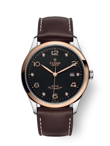 Tudor 1926 41 Stainless Steel / Rose Gold / Black - Diamond / Strap