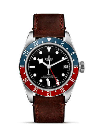 Tudor Black Bay GMT Stainless Steel / Black / Pepsi / Leather