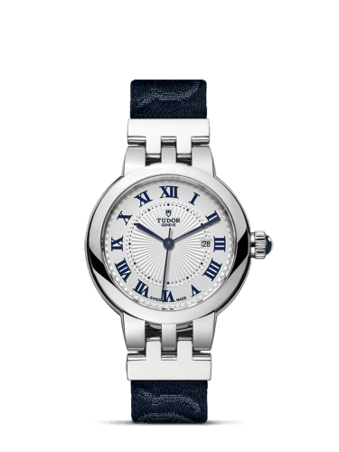 Tudor Clair de Rose 30 Stainless Steel / Silver-Roman/ Fabric