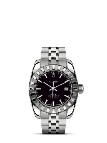 Tudor Classic 28 Stainless Steel / Fluted / Black / Bracelet