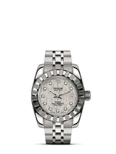 Tudor Classic 28 Stainless Steel / Fluted / Silver-Diamond / Bracelet