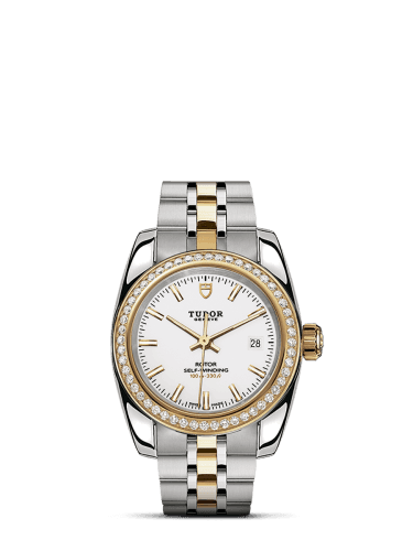 Tudor Classic 28 Stainless Steel / Yellow Gold / Diamond / White / Bracelet