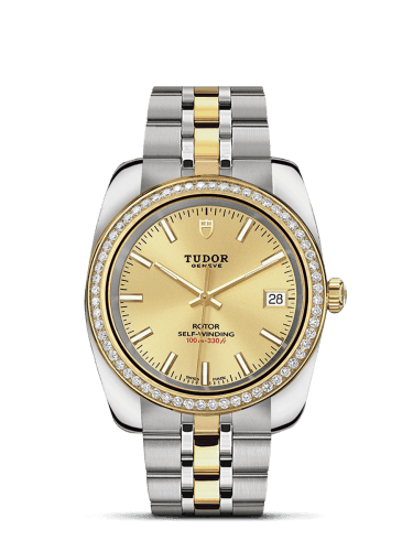 Tudor Classic 38 Stainless Steel / Yellow Gold / Diamond / Champagne / Bracelet
