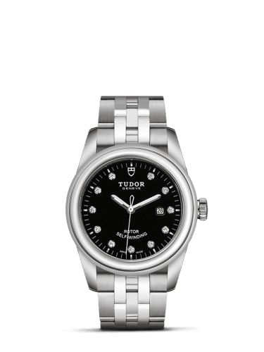 Tudor Glamour Date 31 Stainless Steel / Black-Diamond / Bracelet