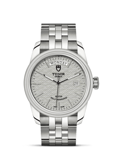 Tudor Glamour Day + Date Stainless Steel / Jacquard Silver / Bracelet