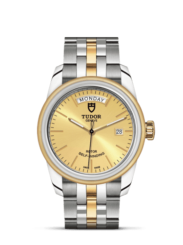 Tudor Glamour Day + Date Stainless Steel / Yellow Gold / Champagne / Bracelet