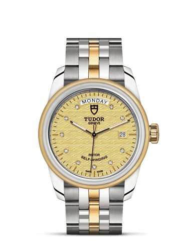 Tudor Glamour Day + Date Stainless Steel / Yellow Gold / Jacquard Champagne-Diamond / Bracelet