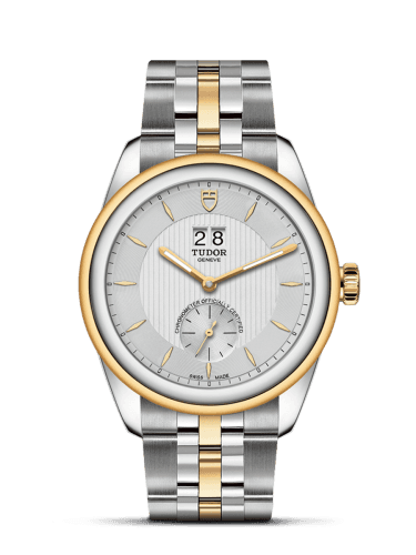 Tudor Glamour Double Date Stainless Steel / Yellow Gold / Silver/ Bracelet