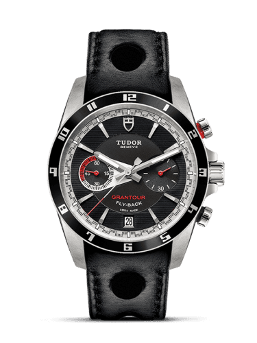 Tudor Grantour Flyback Stainless Steel / Black / Strap