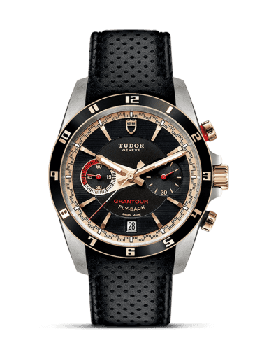 Tudor Grantour Flyback Stainless Steel / Pink Gold / Black / Strap