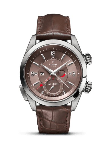Tudor Heritage Advisor Stainless Steel / TItanium / Cognac / Alligator
