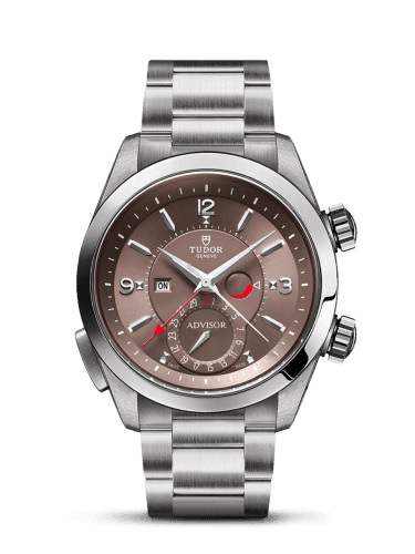 Tudor Heritage Advisor Stainless Steel / TItanium / Cognac / Bracelet