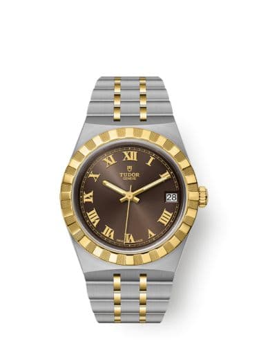 Tudor Royal Date 34 Stainless Steel / Yellow Gold / Chocolate - Roman