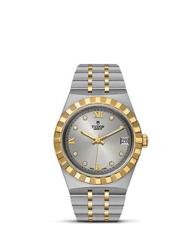 Tudor Royal Date 34 Stainless Steel / Yellow Gold / Silver - Diamond