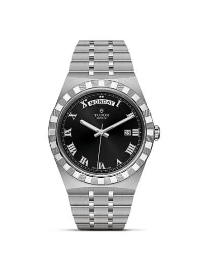 Tudor Royal Day-Date 41 Stainless Steel / Black - Roman
