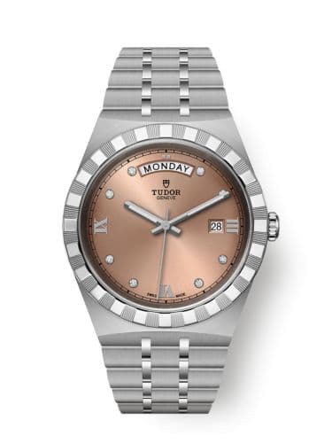 Tudor Royal Day-Date 41 Stainless Steel / Salmon - Diamond